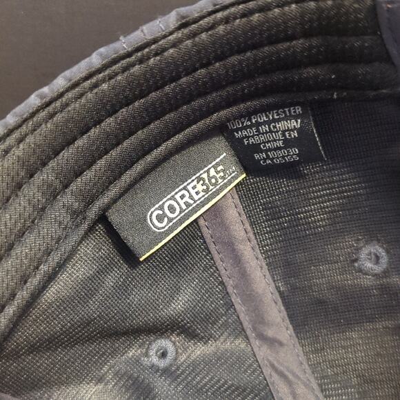 Core365 Navy Thin Blue Red Line First Responder Flag Adjustable Baseball Hat - Picture 5 of 5